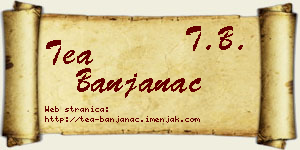 Tea Banjanac vizit kartica